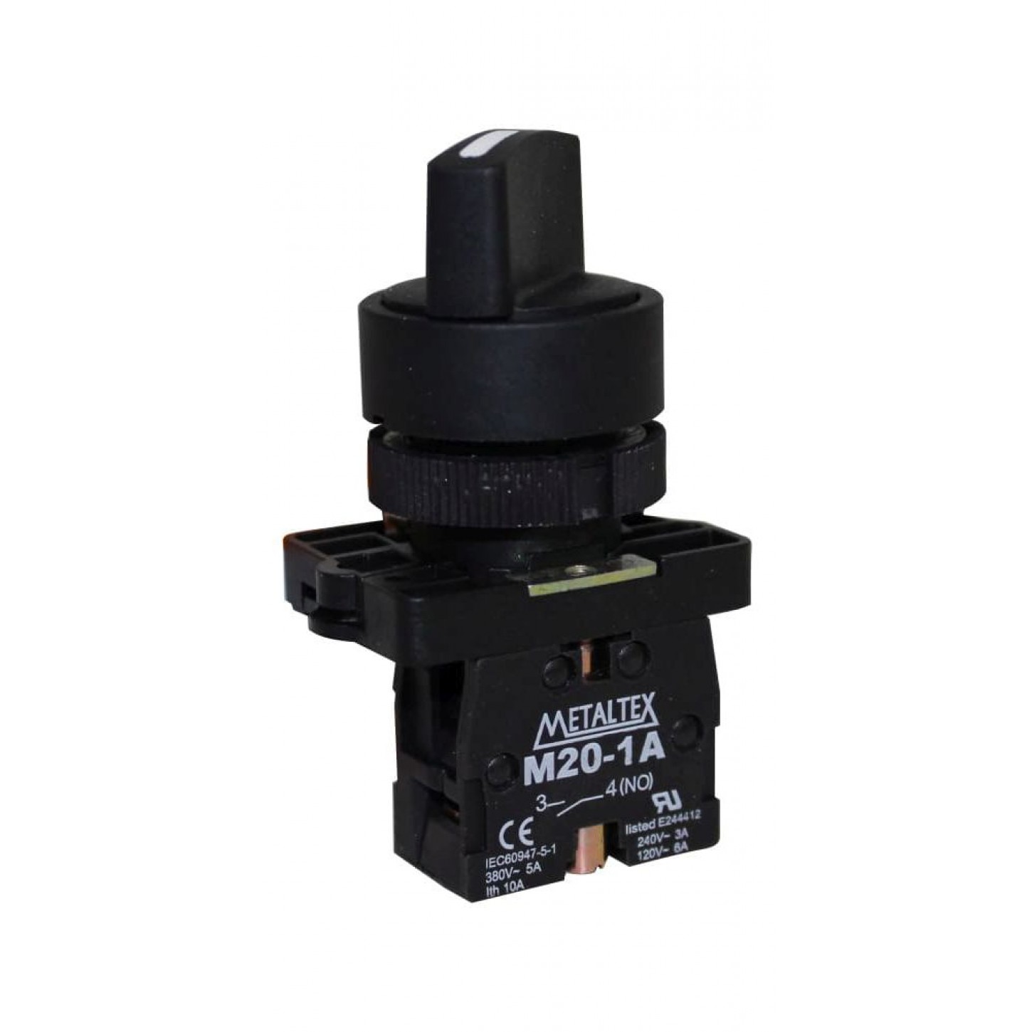 Comutador Pla. 22mm 2PS 1NA PT P20SCR2B1A Metaltex
